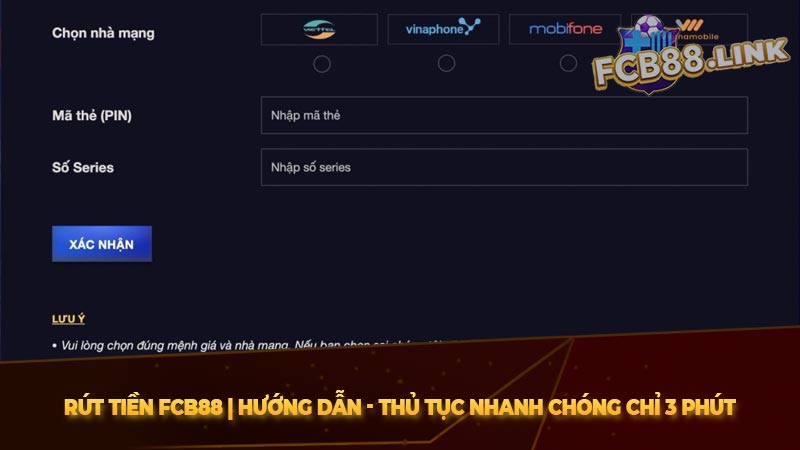 Rút tiền Fcb8 | 6 bước rút tiền về tài khoản chỉ trong 3 phút Rút tiền Fcb8 | 6 bước rút tiền về tài khoản chỉ trong 3 phút