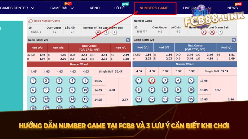 Hướng dẫn number game tại fcb8 và 3 lưu ý cần biết khi chơi Number game tai Fcb8